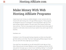 Tablet Screenshot of hostingaffiliate.com